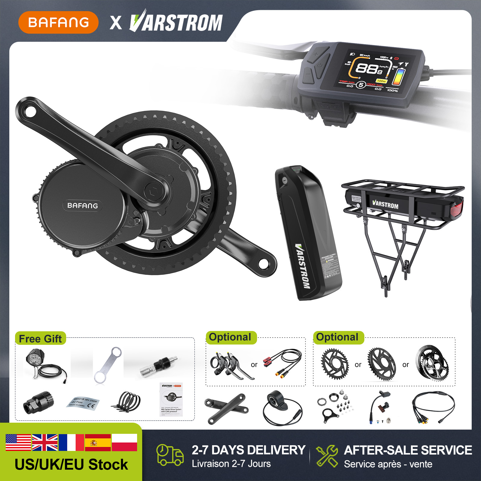 [미국 직배송] 바팡 48V 500W/750W/1000 - Side Hung Mid Drive Motor Kit 리뷰 및 가격