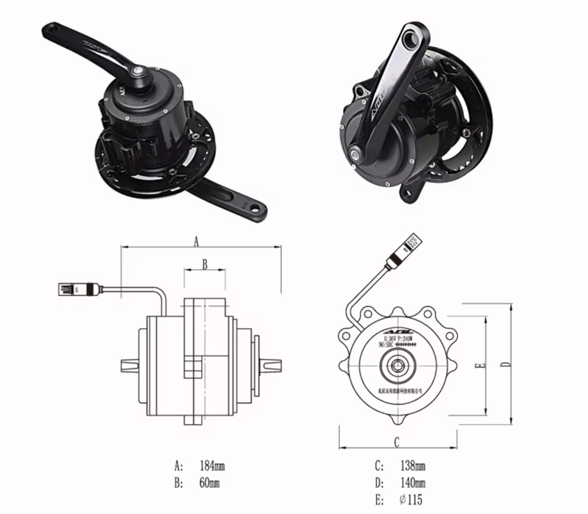 토크 센서 전기 자전거 미드 드라이브 모터 전기 자전거 - Torque Sensor Mid Drive Motor Kit 리뷰 및 가격